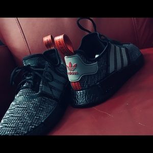 Highest offer takes! Custom Black Adidas NMDGlitch